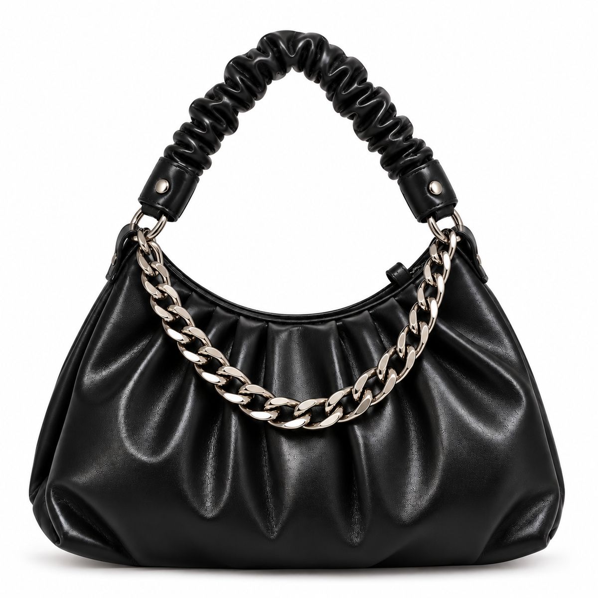 Bella Ruched Chain Shoulder Bag
