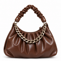 Bella Ruched Chain Shoulder Bag